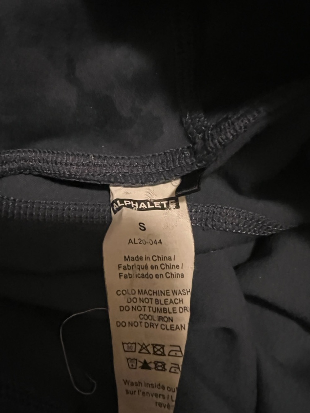 Alphalete High-Rise Black Tonal Camo Bike Shorts - Picture 4 of 4